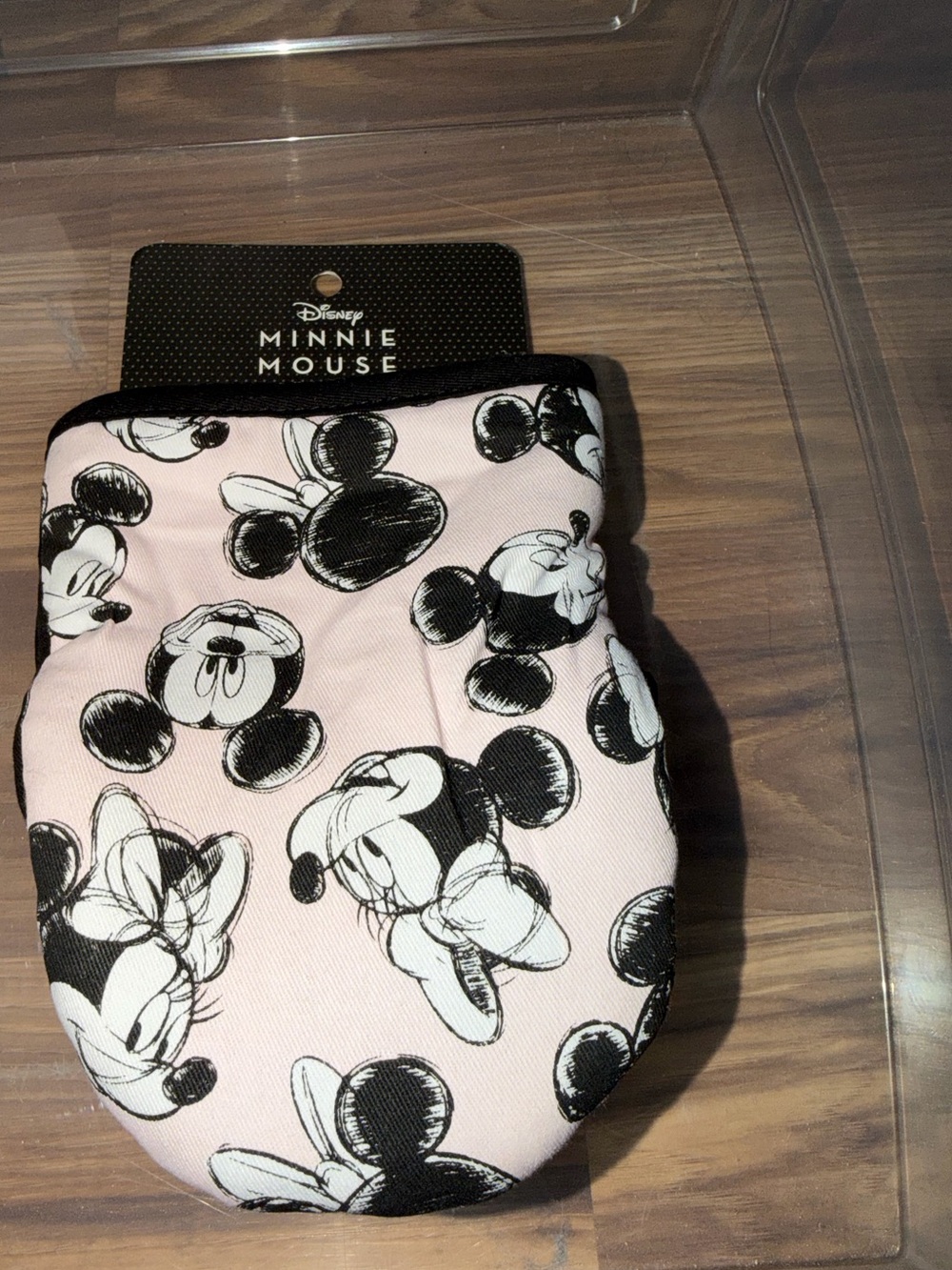 Disney Minnie Mouse Black & White Oversized Mini Mitts 2PK